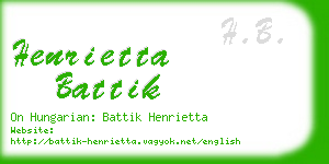 henrietta battik business card